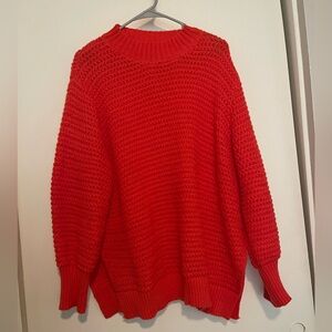 Coral/Orange Knit Sweater